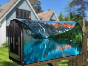 Beautiful Turquoise Lake Decorative Curbside Farm Mailbox Cover