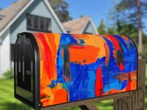 Colorful Abstract Design #3 Decorative Curbside Farm Mailbox Cover