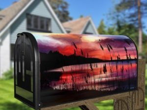 Setting Sun on the Lake Decorative Curbside Farm Mailbox Cover