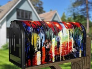 Rainy November Evening Decorative Curbside Farm Mailbox Cover