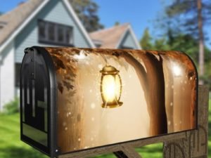 Midnight Fireflies and Lanterns Decorative Curbside Farm Mailbox Cover