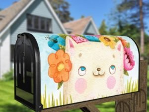 Welcome Friends Garden Cat Decorative Curbside Farm Mailbox Cover