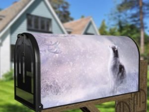 Kitten and the First Snow Decorative Curbside Farm Mailbox Cover