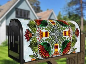 Beautiful Christmas Mandala Decorative Curbside Farm Mailbox Cover