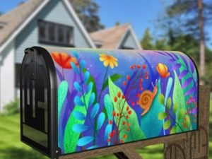 Colorful Fairy Garden Decorative Curbside Farm Mailbox Cover