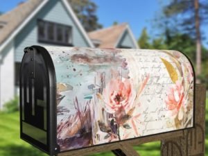 Victorian Vintage Riverbank and Flowers Decorative Curbside Farm Mailbox Cover