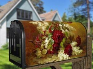 Beautiful Romantic Victorian Roses #1 Decorative Curbside Farm Mailbox Cover