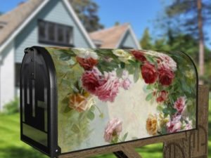 Beautiful Romantic Victorian Roses #3 Decorative Curbside Farm Mailbox Cover
