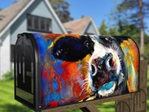 Cute Curious Cow Decorative Curbside Farm Mailbox Cover