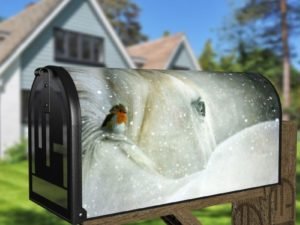 White Horse and Little Robin Decorative Curbside Farm Mailbox Cover