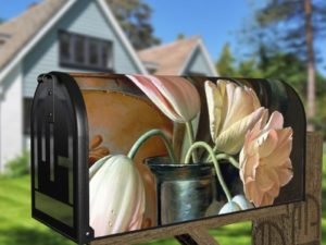 Tulis in a Vase Decorative Curbside Farm Mailbox Cover