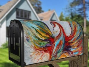 Rainbow Phoenix Decorative Curbside Farm Mailbox Cover