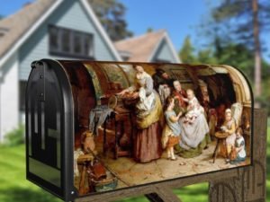 British School by Smith George Decorative Curbside Farm Mailbox Cover