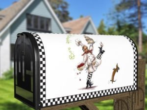Cute French Chef with a Dachshund #1 Decorative Curbside Farm Mailbox Cover