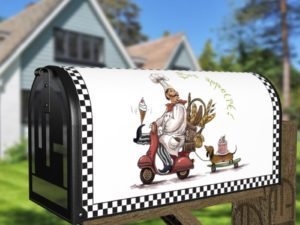 Cute French Chef with a Dachshund #2 Decorative Curbside Farm Mailbox Cover