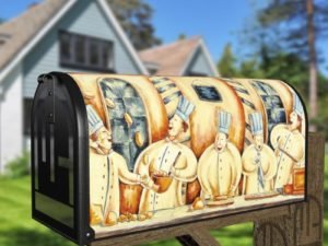 Cute Laughing Chefs Decorative Curbside Farm Mailbox Cover