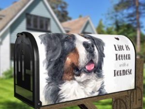 Life is Better with a Bernese Decorative Curbside Farm Mailbox Cover