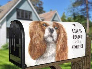 Life is Better with a Spaniel Decorative Curbside Farm Mailbox Cover