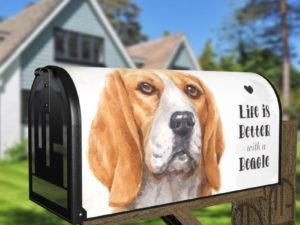 Life is Better with a Beagle Decorative Curbside Farm Mailbox Cover