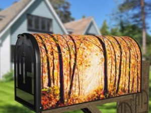 Sunlight Shines Through the Trees Decorative Curbside Farm Mailbox Cover