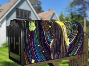 A Girl Looking into the Future Decorative Curbside Farm Mailbox Cover