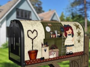Prim Raggedy Ann's Kitchen #1 Decorative Curbside Farm Mailbox Cover