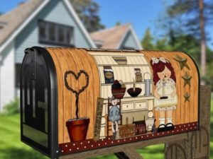 Prim Raggedy Ann's Kitchen #2 Decorative Curbside Farm Mailbox Cover