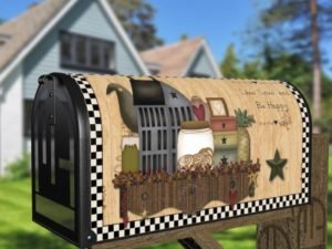 Live, Love and Be Happy Decorative Curbside Farm Mailbox Cover