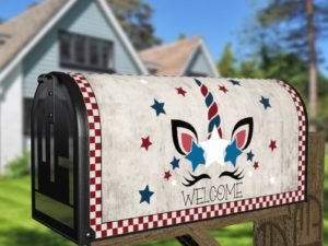 American Unicorn Decorative Curbside Farm Mailbox Cover