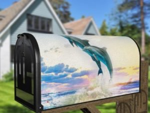 Jumping Dolphins Decorative Curbside Farm Mailbox Cover