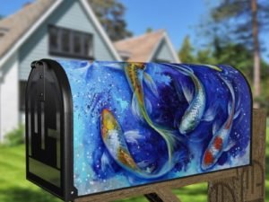 Japanese Koi Fish Decorative Curbside Farm Mailbox Cover