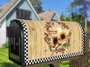 Primitive Country Folk Barn Star #1 - Sunshine on a Stem Decorative Curbside Farm Mailbox Cover