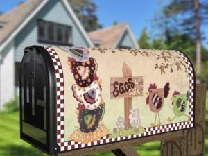 Primitive Country Folk Design #22 - Eggs 4 Sale Decorative Curbside Farm Mailbox Cover