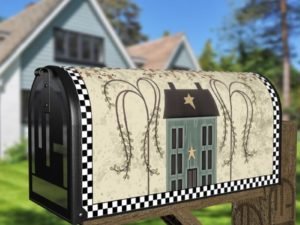 Primitive Country Folk Design #20 - Home Prim Home Decorative Curbside Farm Mailbox Cover