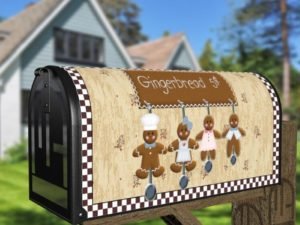 Primitive Country Folk Design #11 - Gingerbread 5c Decorative Curbside Farm Mailbox Cover