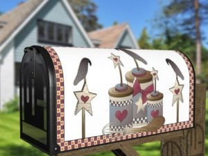 Primitive Country Folk Design #6 - Happiness is Homemade Decorative Curbside Farm Mailbox Cover