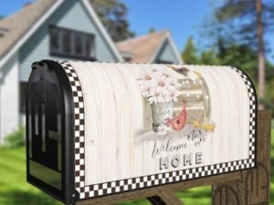 Cute Farmhouse Chicken Family Decorative Curbside Farm Mailbox Cover