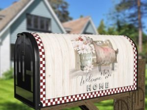 Cute Goat and Daisies Decorative Curbside Farm Mailbox Cover
