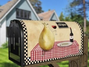 Cute Mouse Drinking Wine Decorative Curbside Farm Mailbox Cover
