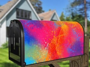 Beautiful Abstract Watercolor Design Decorative Curbside Farm Mailbox Cover