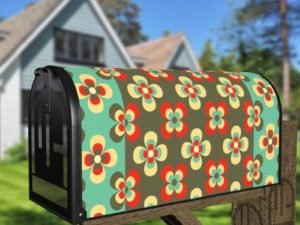 Colorful Vintage Retro Pattern #2 Decorative Curbside Farm Mailbox Cover