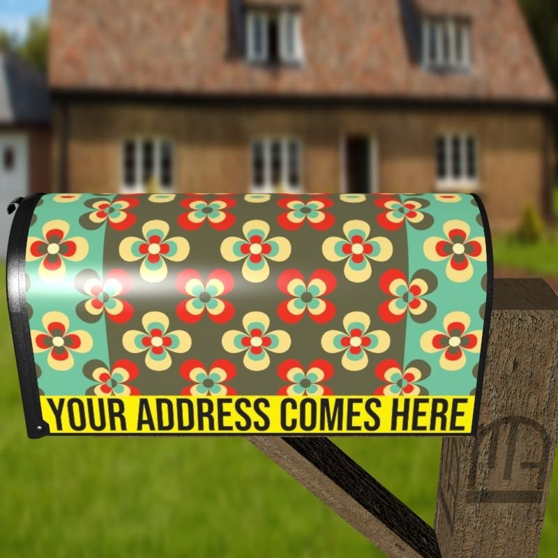 Colorful Vintage Retro Pattern #2 Decorative Curbside Farm Mailbox Cover - Image 4