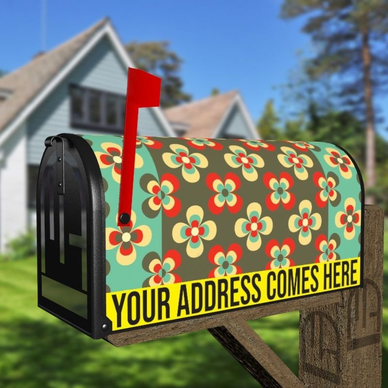Colorful Vintage Retro Pattern #2 Decorative Curbside Farm Mailbox Cover - Image 2