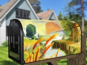 End of Summer Decorative Curbside Farm Mailbox Cover