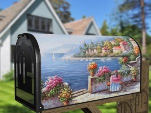 Beautiful Italian Seaside Decorative Curbside Farm Mailbox Cover