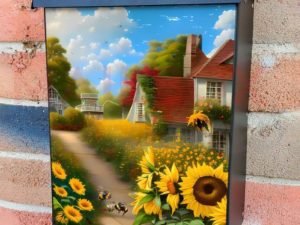 Sunflower Cottage #7 Colonial Mailbox Cover