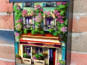 Cozy Coffee House #1 Colonial Mailbox Cover