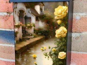 The Yellow Rose Cottage Colonial Mailbox Cover