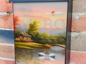 Cute Cottage at the Lake Colonial Mailbox Cover