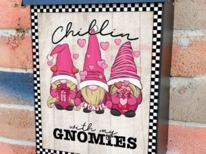 Valentine's Day Cute Gnomes Colonial Mailbox Cover